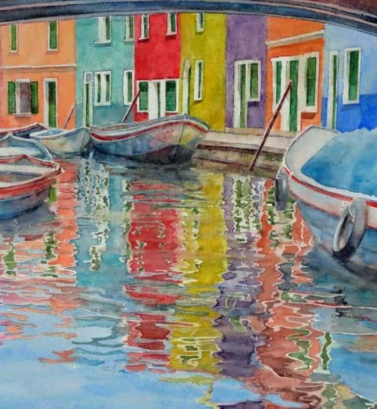 BuranoWatercolors 1 Life is Colorful Again Cindy Briggs Art Watercolor Painting