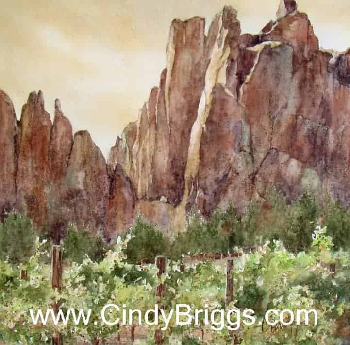 Rocks Vines CBriggs WC w web Blog Cindy Briggs Art Watercolor Painting