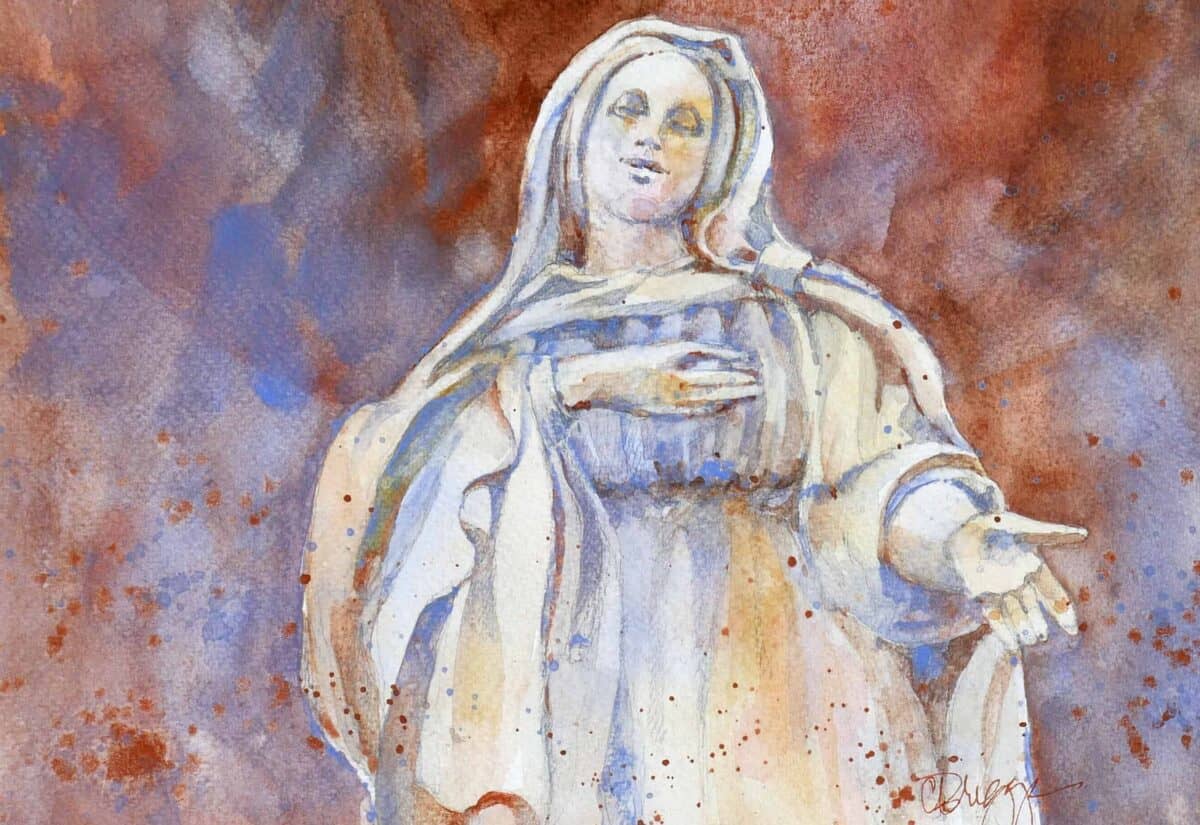 Honoring the Women in my Life Cindy Briggs Art Watercolor Painting Mary Welcomes LIsle Sur La Sorge Honoring the Women in my Life Cindy Briggs Art Watercolor Painting