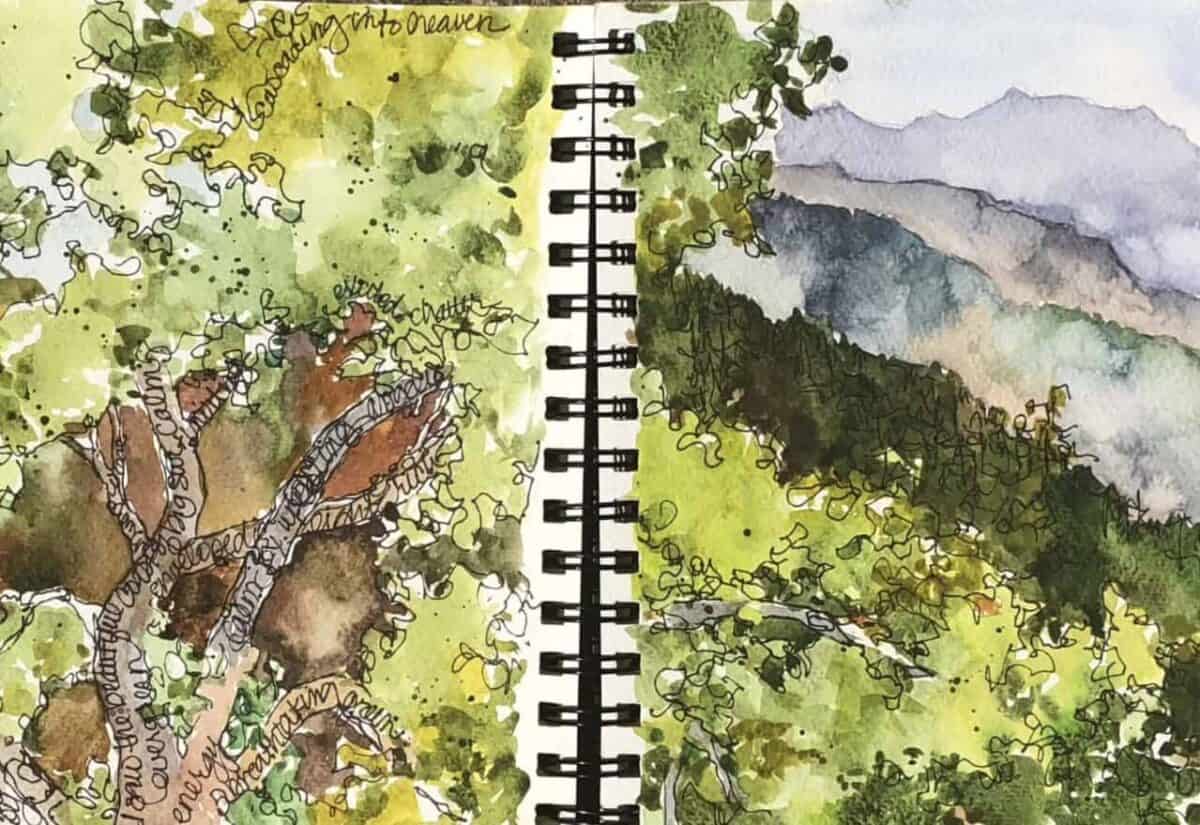 Full Circle Moments: Carmel-by-the-Sea Cindy Briggs Art Watercolor Painting Full Circle Moments Carmel-by-the-Sea View from Napenthe/Big Sur
