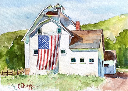 cindy briggs Park City Barn with Watercolor Workshop