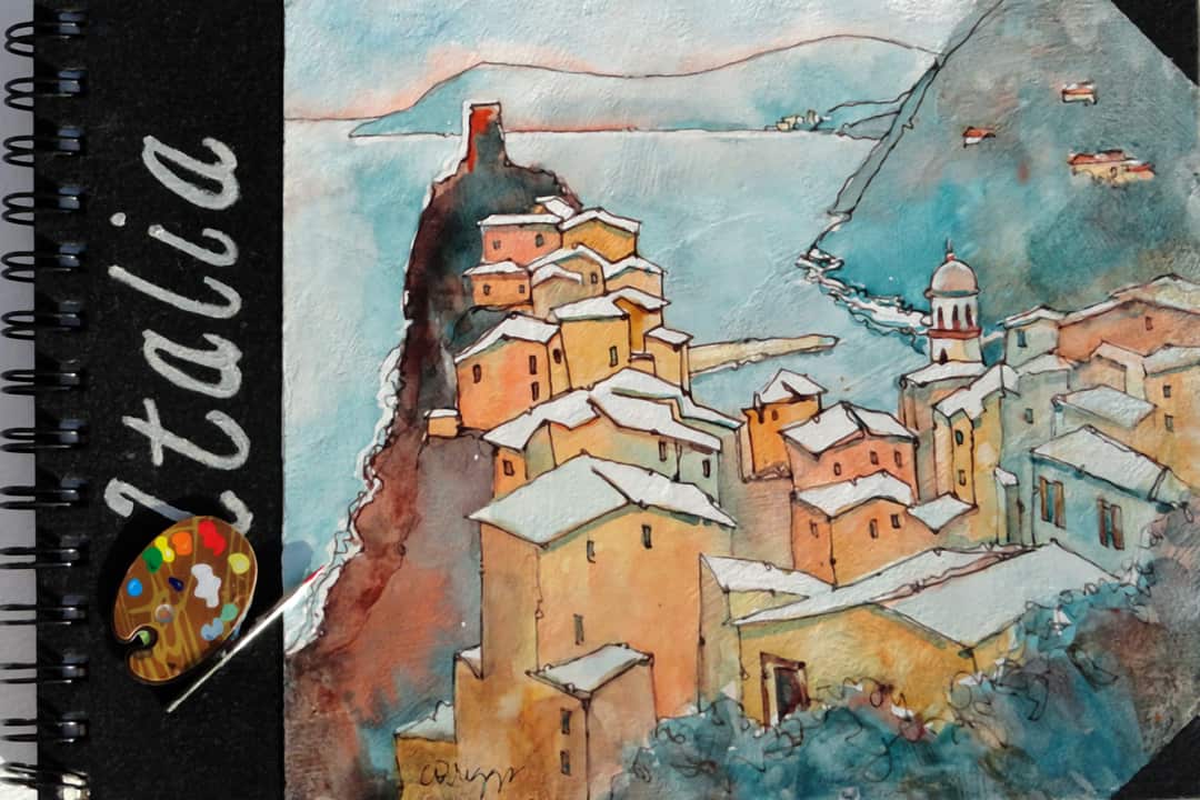 Italia Journal Cover Quick Sketch for Travelers