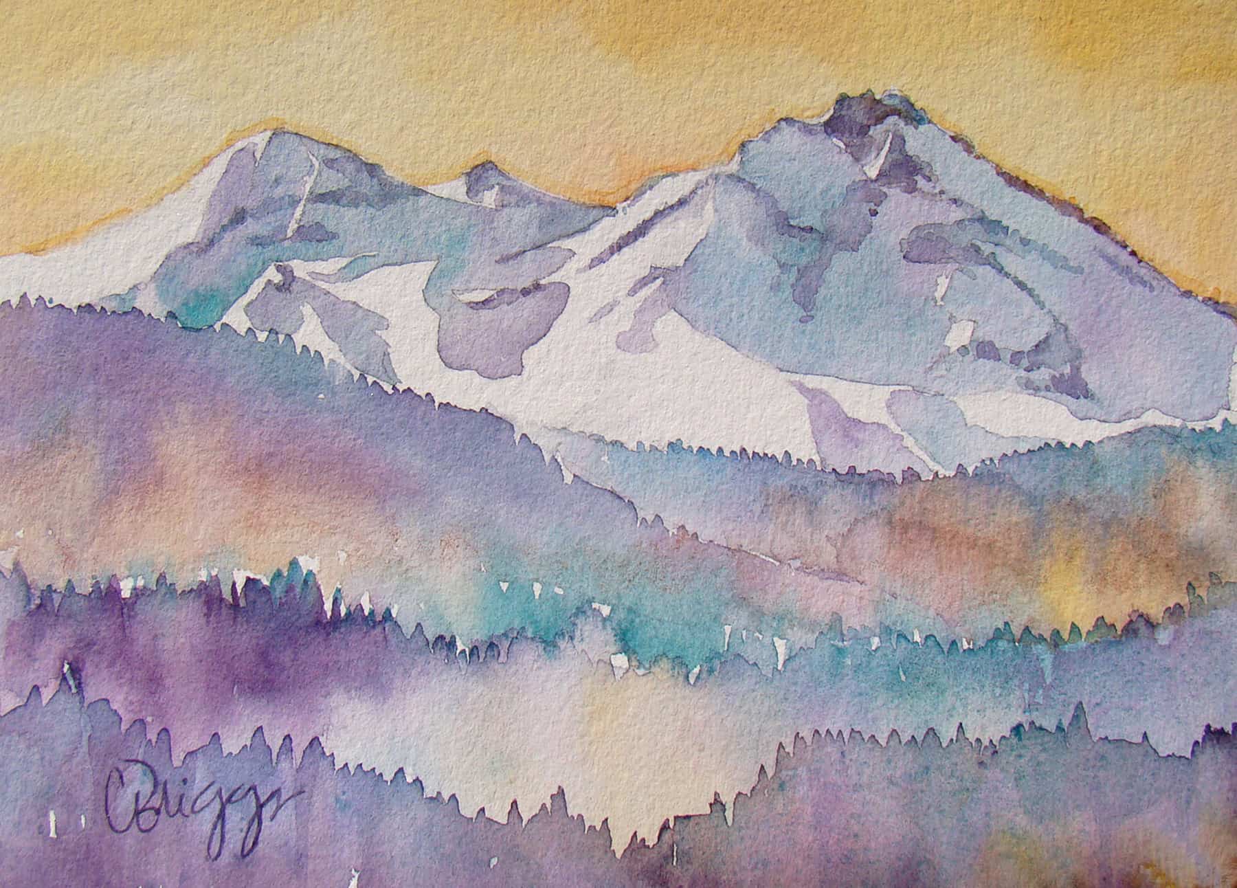 View From my Studio Watercolor SOLD