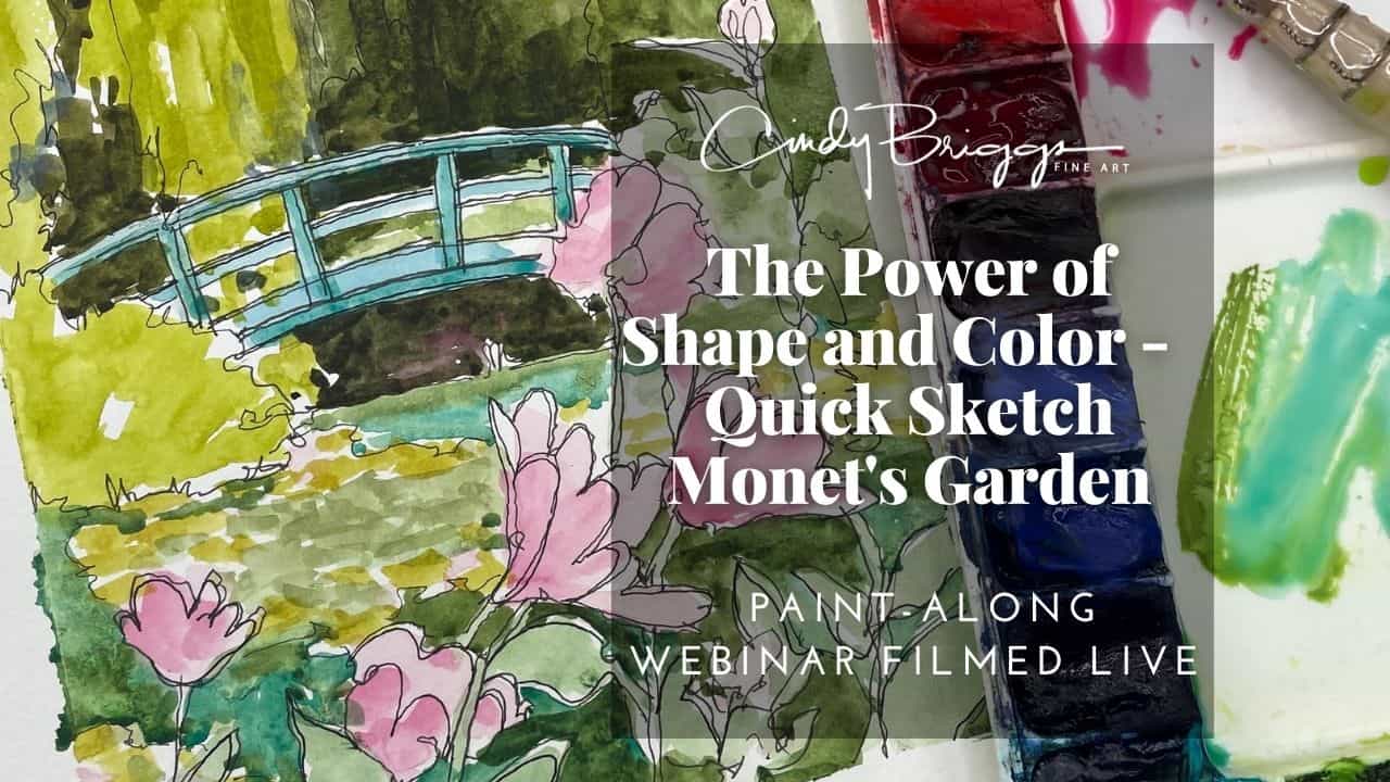 Quick Sketch Watercolors Monets Garden 1 1 Blog Cindy Briggs Art Watercolor Painting