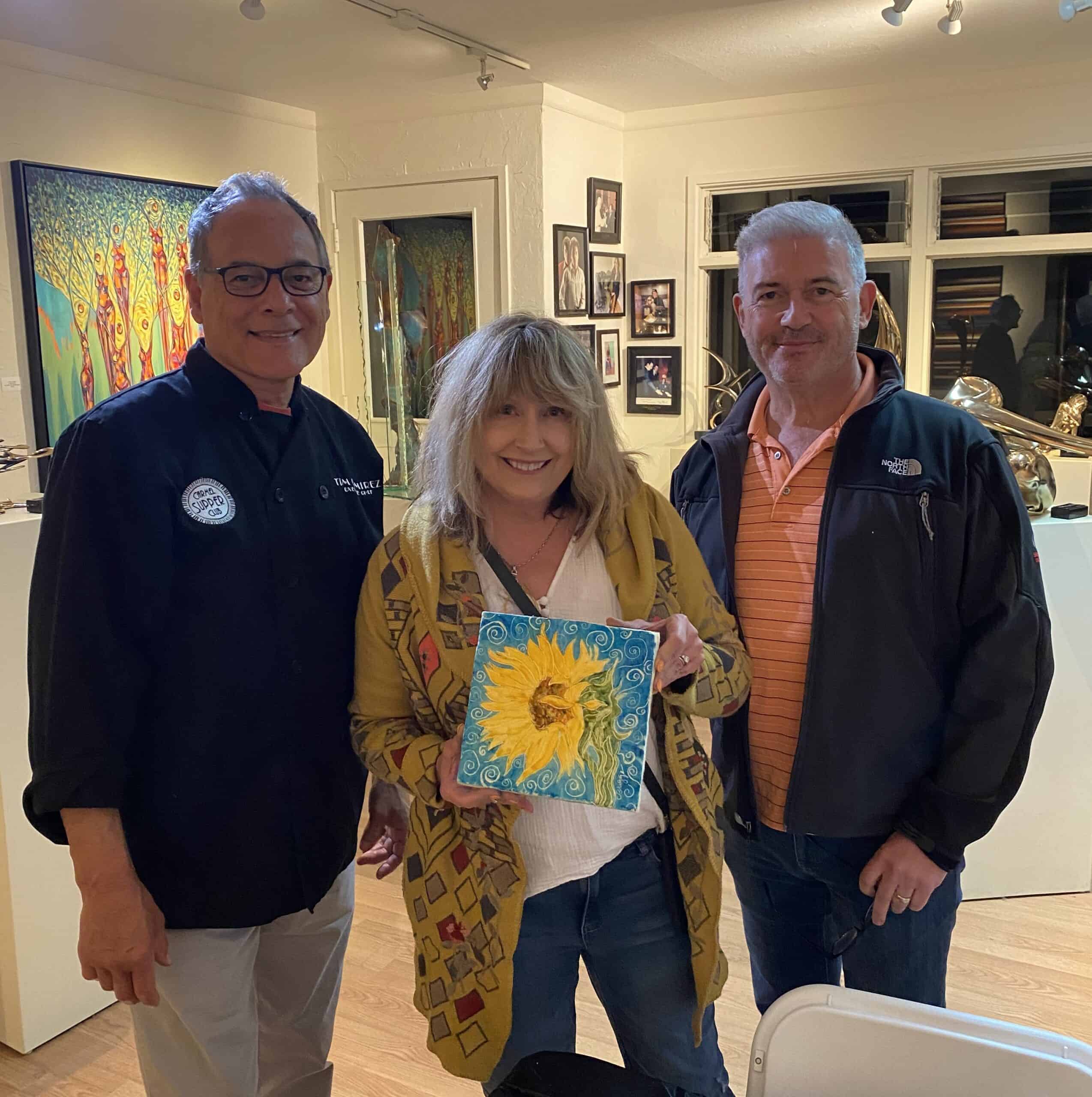 With Chef Ramirez Left and my Husband Alan Right scaled 1 Blog Cindy Briggs Art Watercolor Painting
