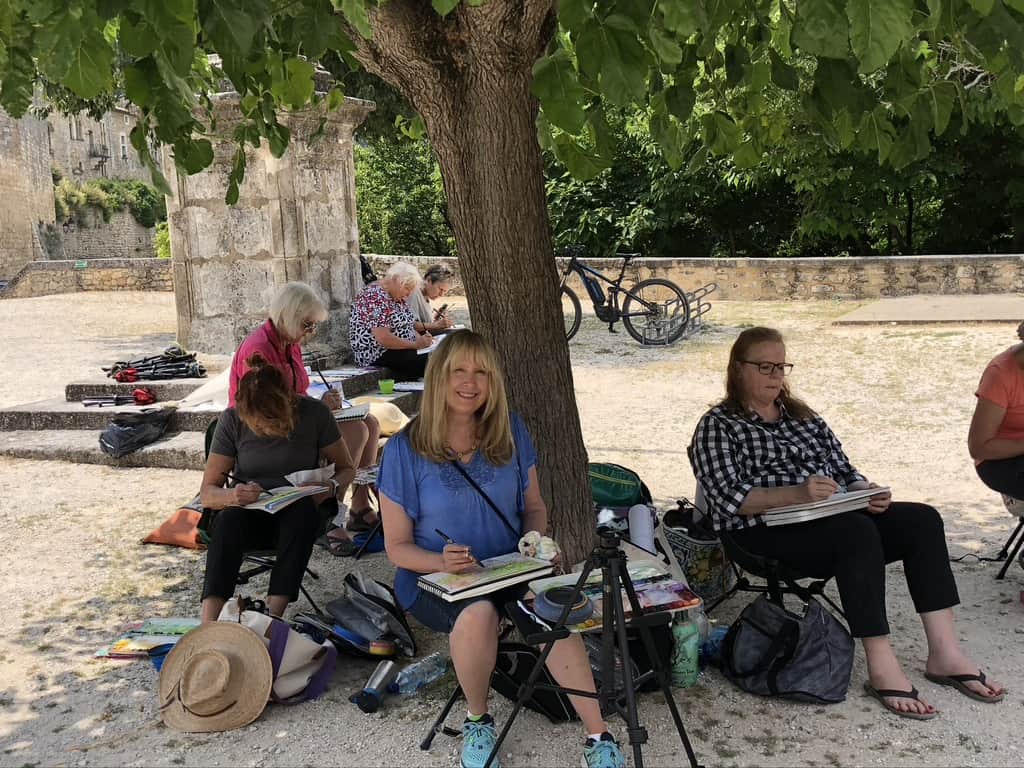 painting outdoors with a group 1 Blog Cindy Briggs Art Watercolor Painting