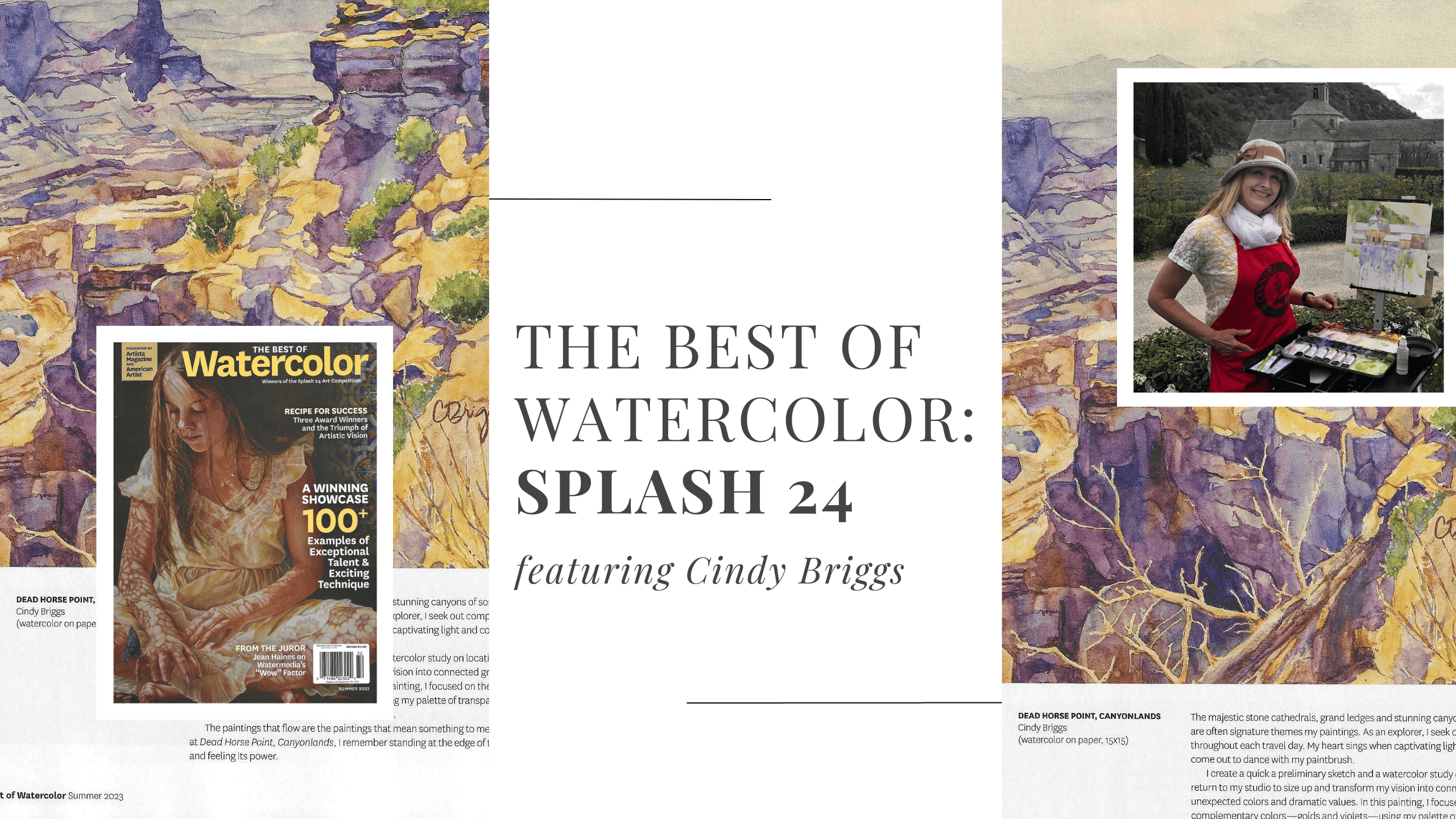 Cindy Briggs on The Best of Watercolor - SPLASH 24 Cover