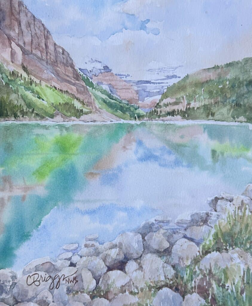 Mountain watercolor landscape inspiration