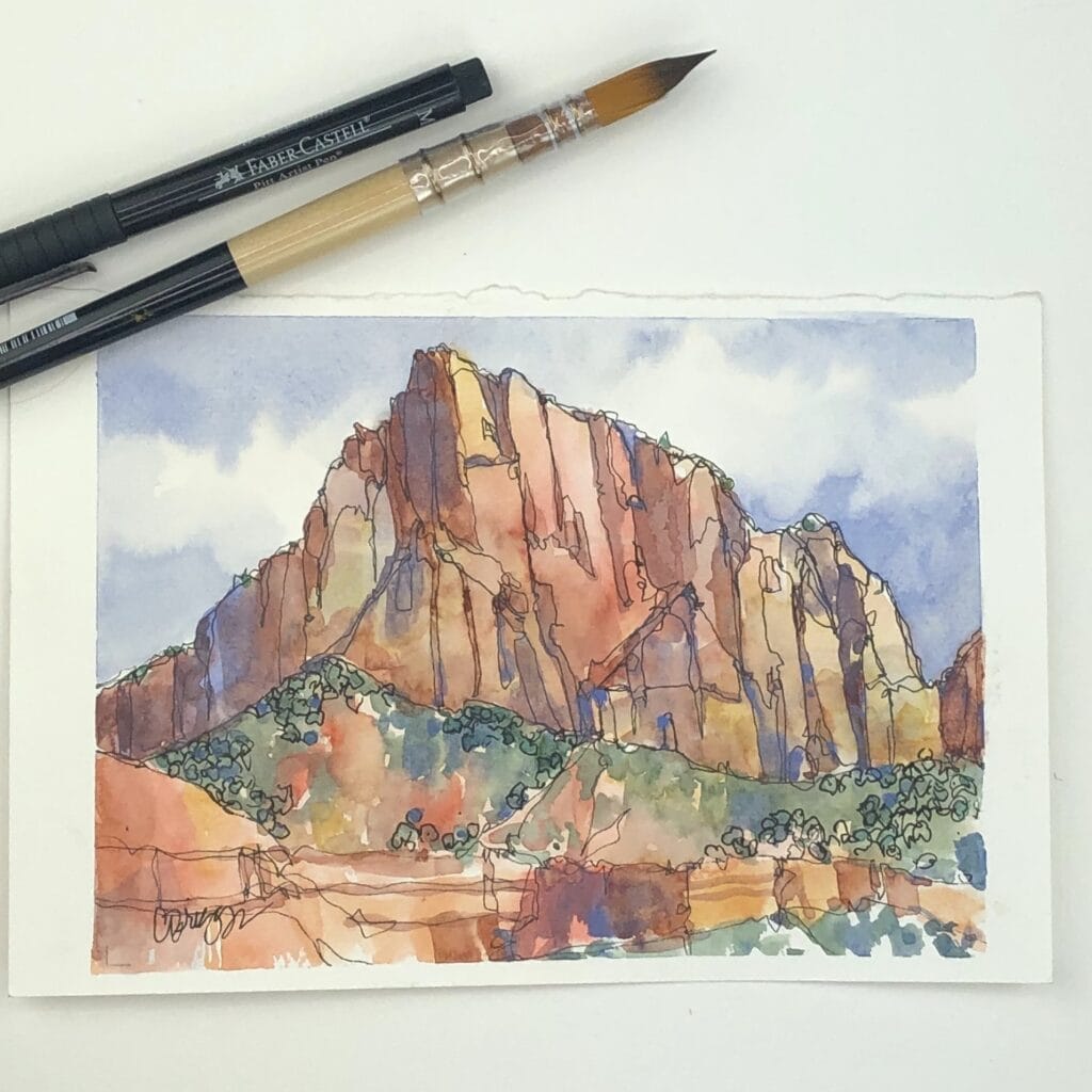 Rock Formation watercolor landscape inspiration