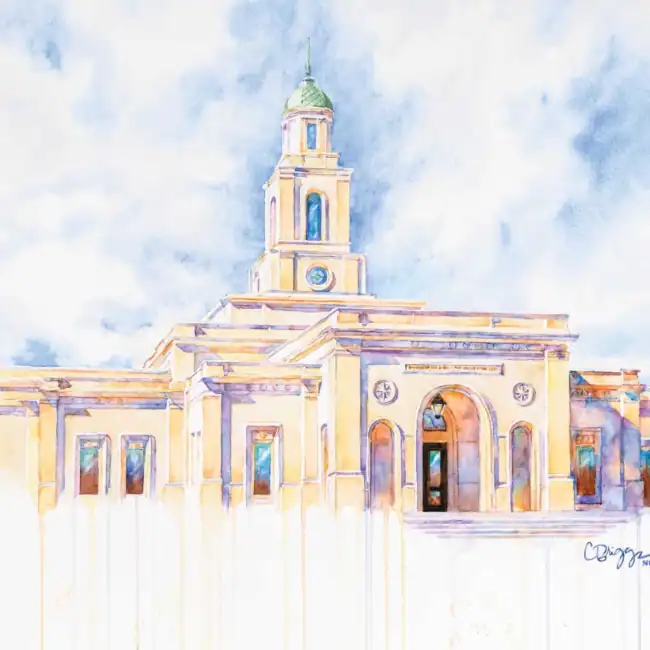 Collections Cindy Briggs Art Watercolor Painting Eternal Promises Bentonville Temple Collections Cindy Briggs Art Watercolor Painting