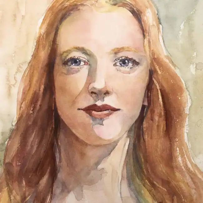 Goldie Cindy Briggs Art Watercolor Painting Goldie-8x10-Portrait-scaled