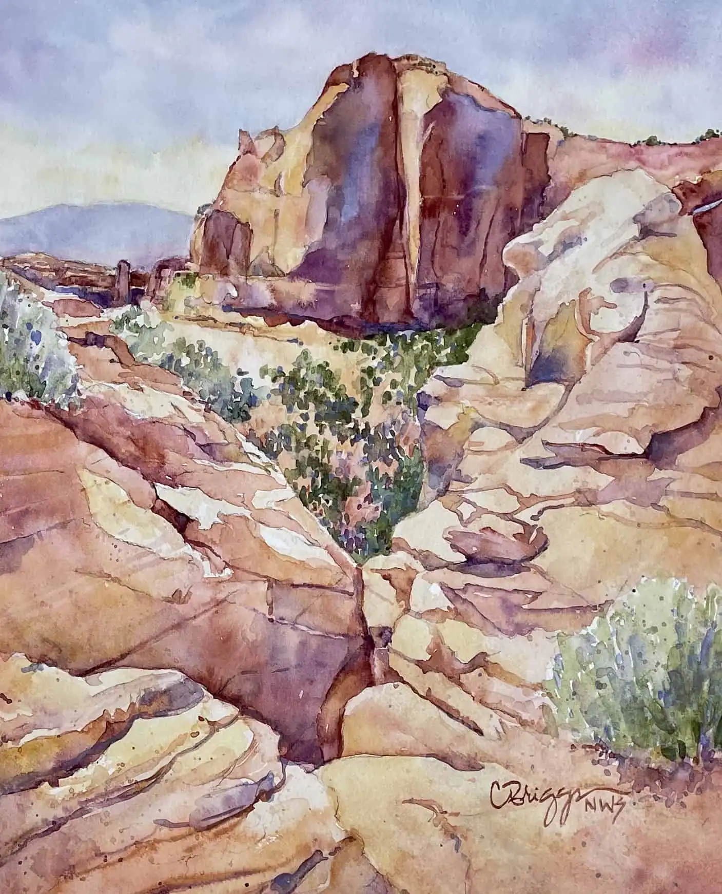 Passage into Canyonlands 8 x 10 Passage into Canyonlands Cindy Briggs Art Watercolor Painting