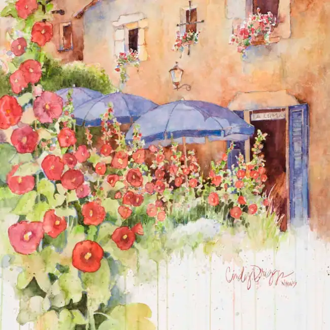 Collections Cindy Briggs Art Watercolor Painting Shades-of-Spain-Tossa-de-Mar