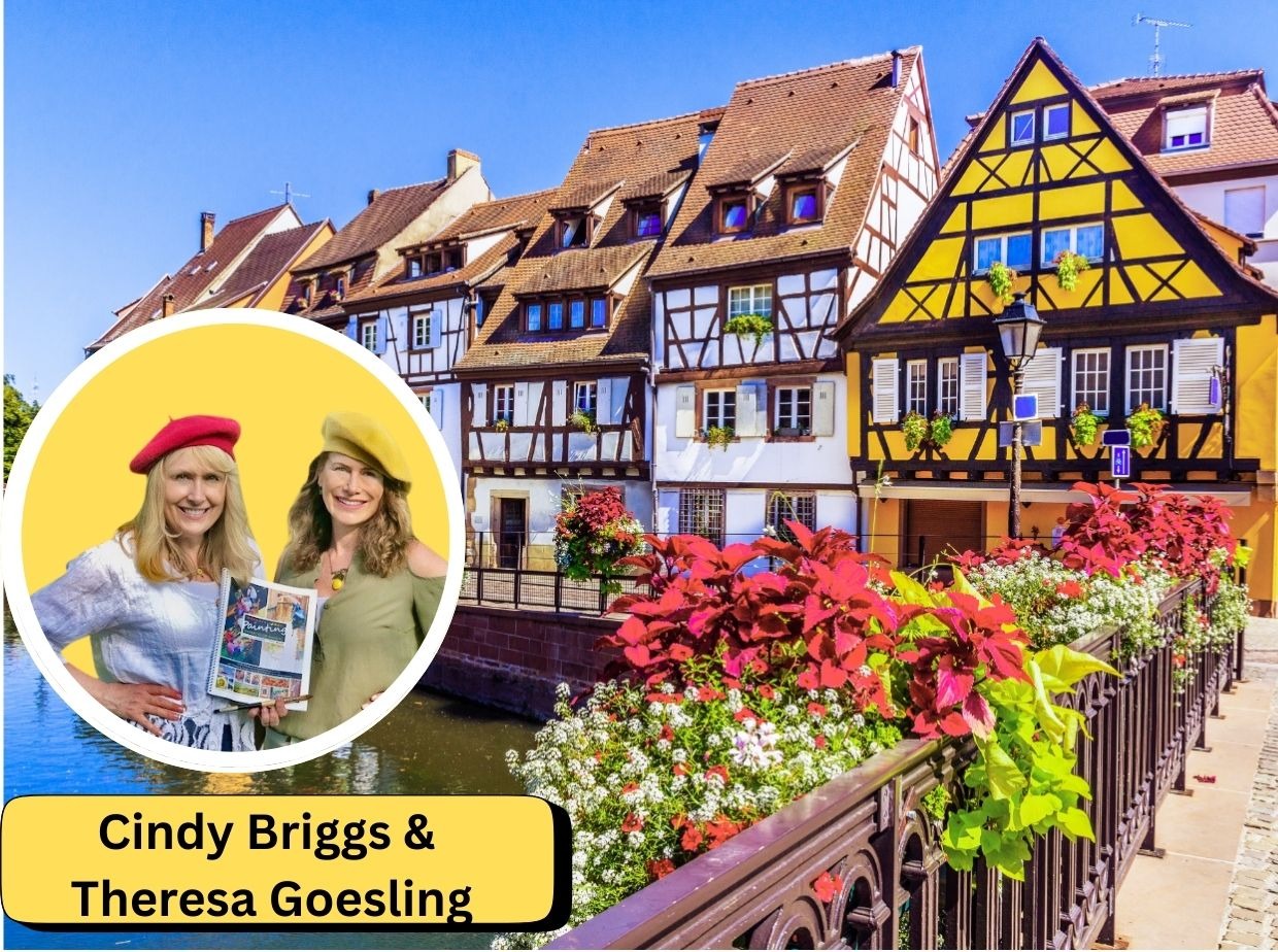 CT Alsace BIG yellow Watercolor Painting Workshop in Alsace, France | Cindy Briggs | French Escapade Cindy Briggs Art Watercolor Painting