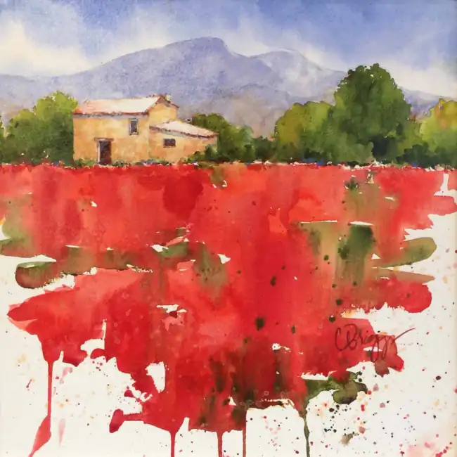 Collections Cindy Briggs Art Watercolor Painting Tranquil-Provence.webp