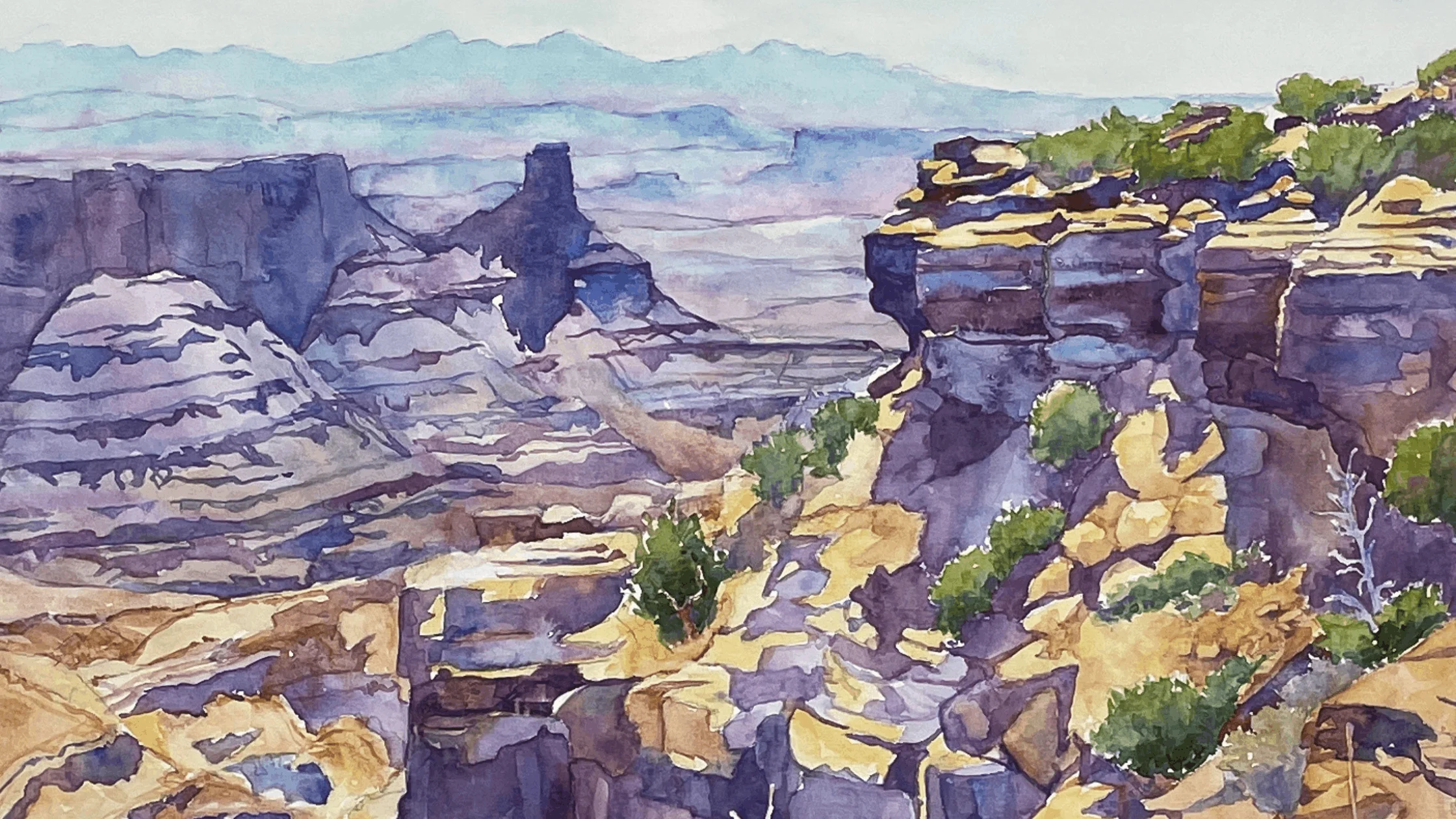 Home Cindy Briggs Art Watercolor Painting 4 Dead Horse Point
