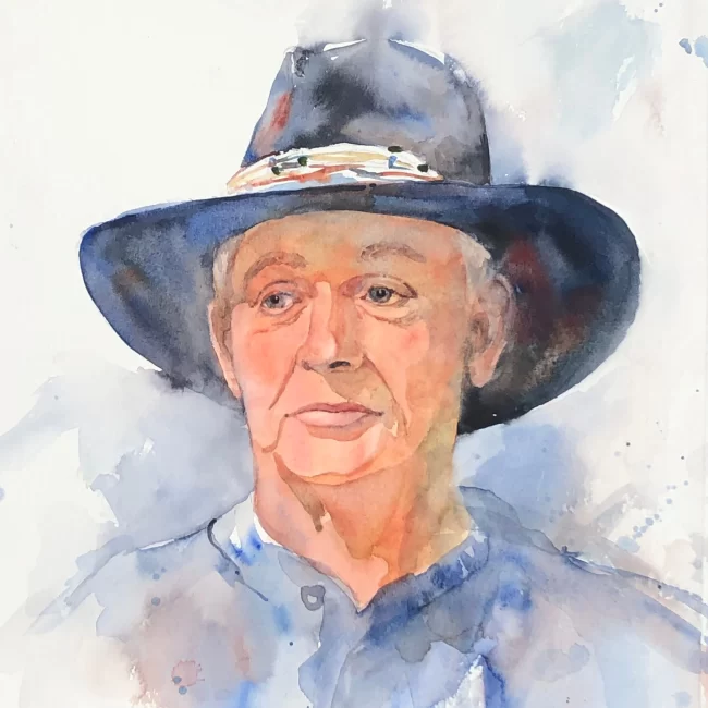Cowboy 12 x 12 Watercolor Collections Cindy Briggs Art Watercolor Painting
