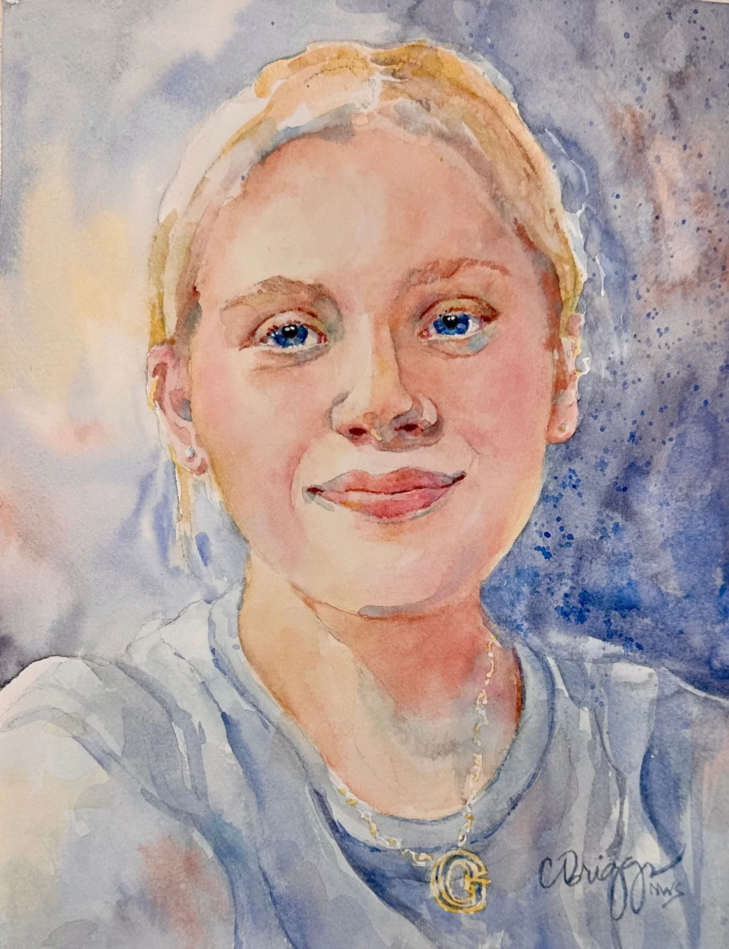 Gwyneth 12 x 9 Watercolor JPG copy Gwyneth Cindy Briggs Art Watercolor Painting