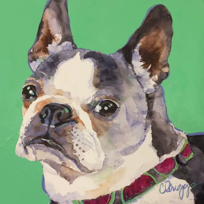 MyNeighbors Pet 8x8 Sold Collections Cindy Briggs Art Watercolor Painting