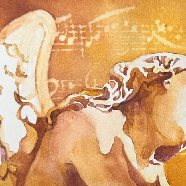 Serenity 4 x 8 185.00 Collections Cindy Briggs Art Watercolor Painting