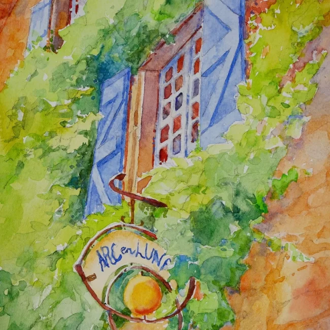 20 ARC en Luna Cordes 7 x 10 copy Collections Cindy Briggs Art Watercolor Painting