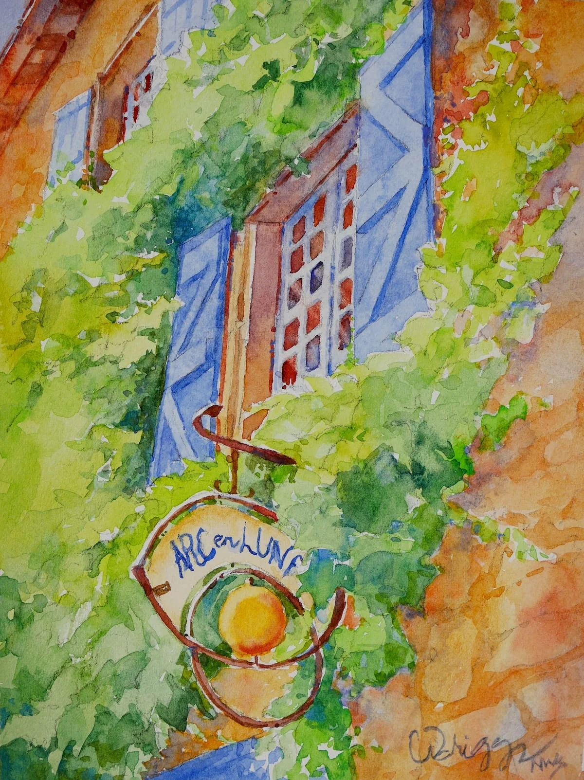 20 ARC en Luna Cordes 7 x 10 copy International Cindy Briggs Art Watercolor Painting